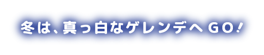 冬は、真っ白なゲレンデへGO!